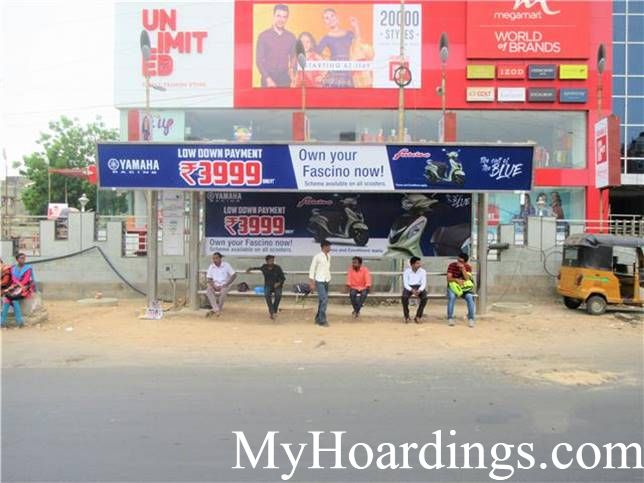 Hoardings Advertising Agency, BQS Advertising rates at Mega Mart Bus Stop Chennai TN